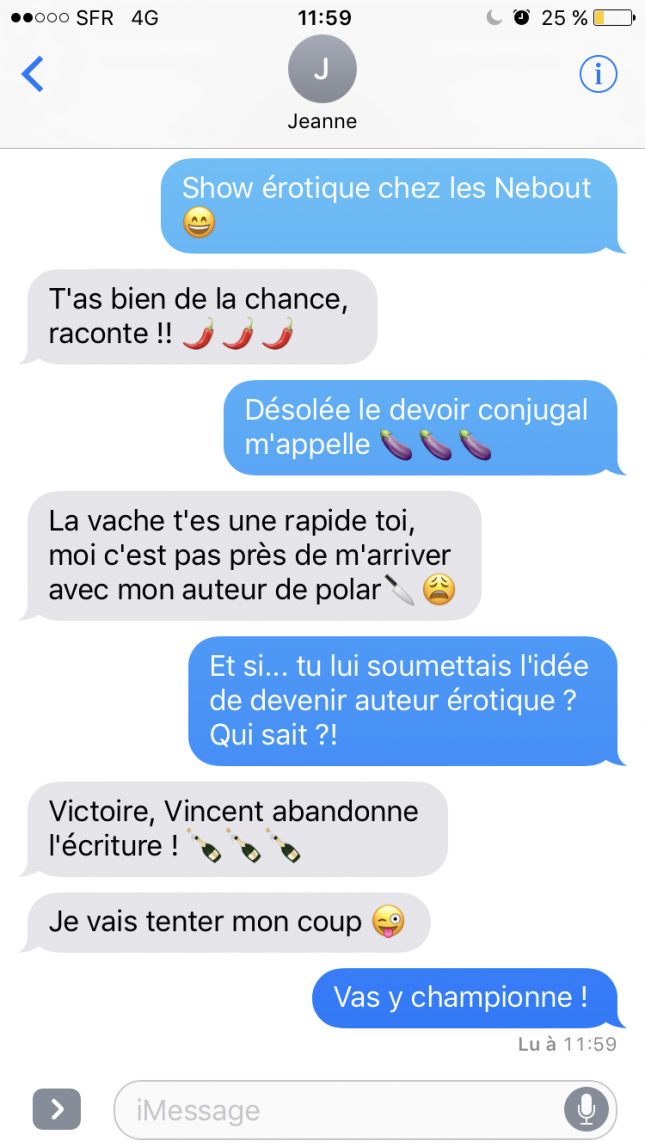 Hot : les sextos de Babeth à Jeanne !